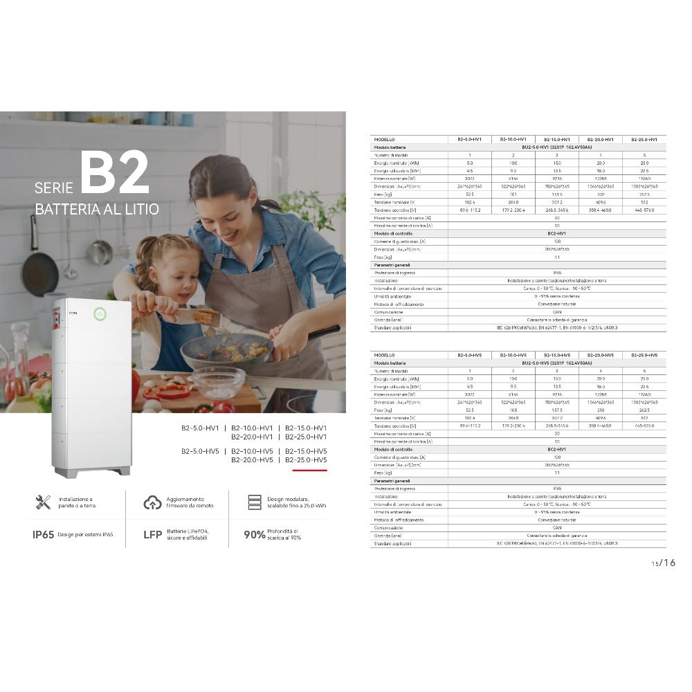 Batteria Accumulo solare SAJ BU2-5_0-HV5-G Alto voltaggio