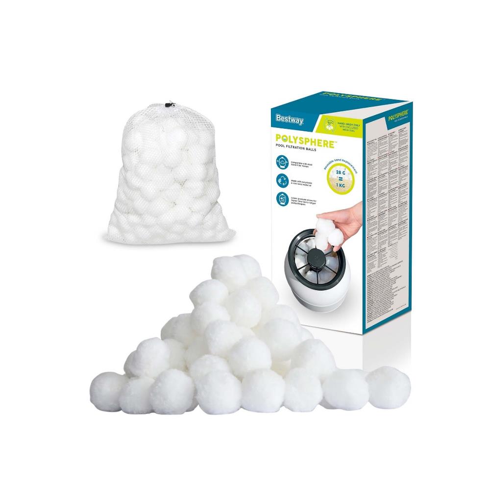 Bestway 58475 Flowclear Sfere per Filtrazione Piscine-Bianche