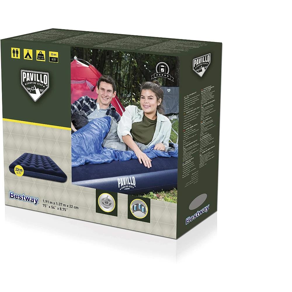 Bestway materasso singol gonfiabile 191x137x22 per campeggio mare piscina 67002