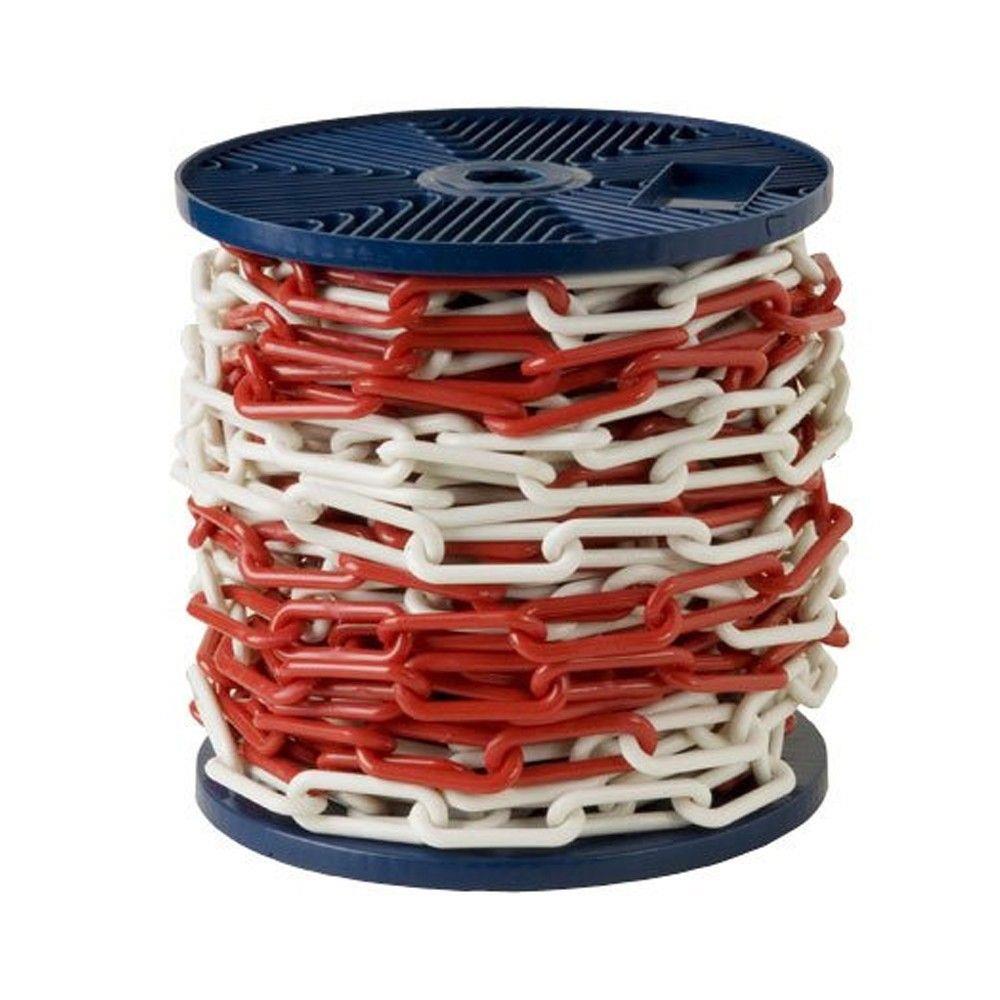 Brixo catena in plastica d.6 mm 25 mt segnaletica bianco/rosso