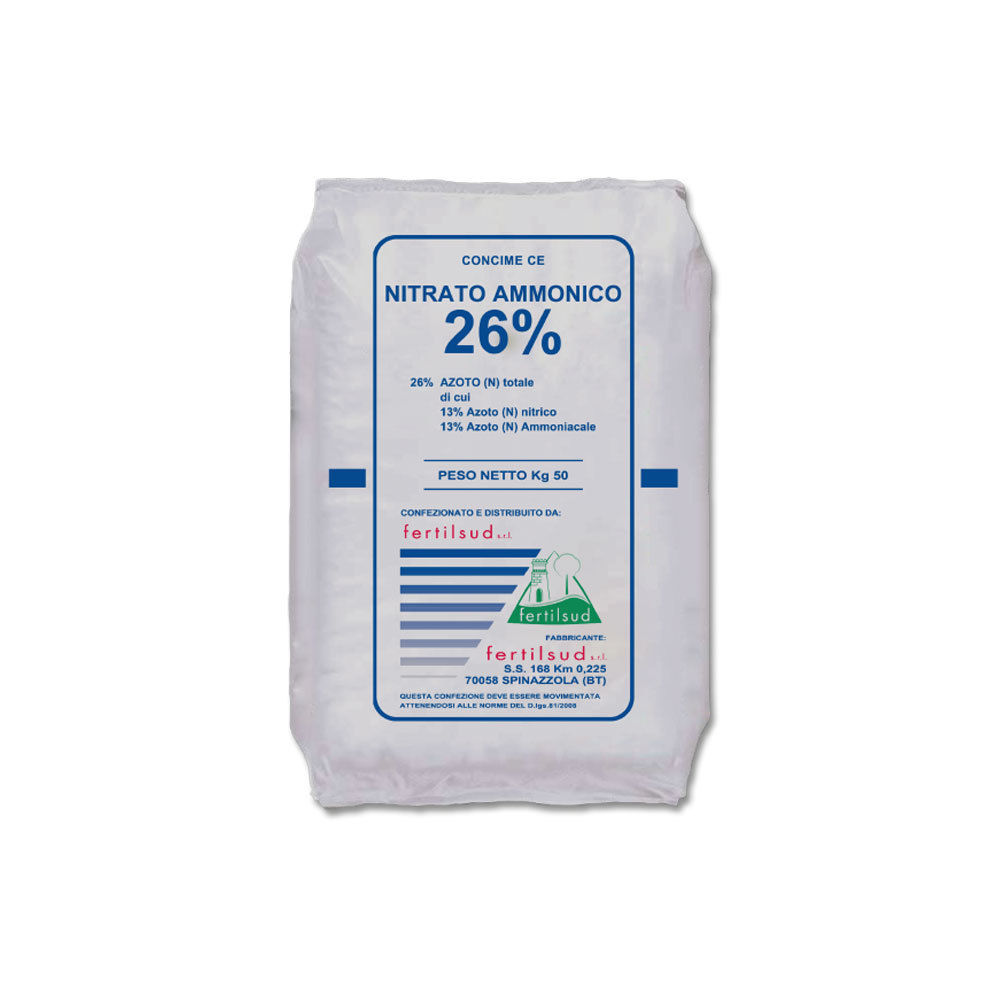 Concime Nitrato Ammonico 26% da 25 Kg- Fertilsud