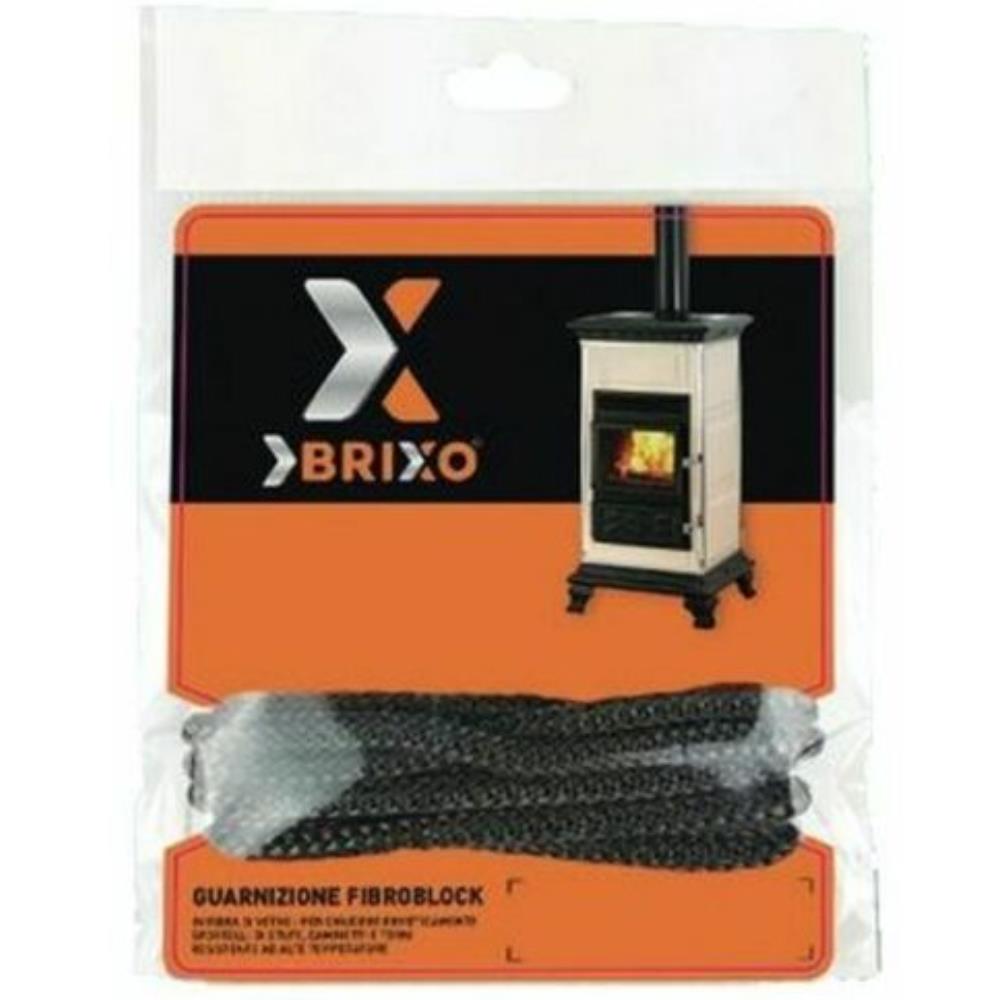 Guarnizione Fibroblock per stufa pellet BRIXO corda fibra di vetro 2,5M 250cm