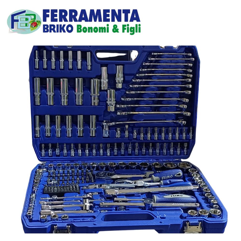 IRIMO Cassetta Attrezzi 216 Pezzi – Set Bussole e Chiavi Professionale – Valigetta Rigida1