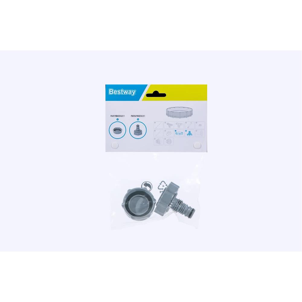 Kit tappo valvola di scarico e adattatore tubo da giardino 19194