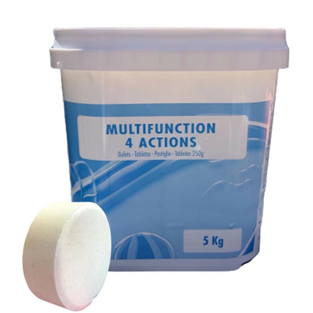 Pastiglie cloro 5 kg MULTIFUNZIONE 4 azioni da 250 gr pasticche piscin