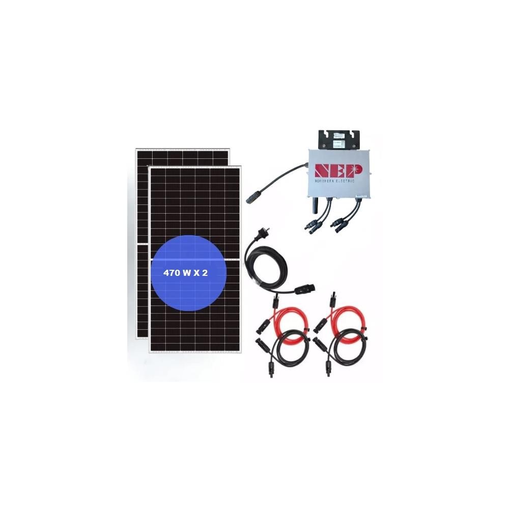 PLUG AND PLAY 940W PANNELLO SOLARE FOTOVOLTAICO BIFACCIALE PER SPINA DA BALCONE