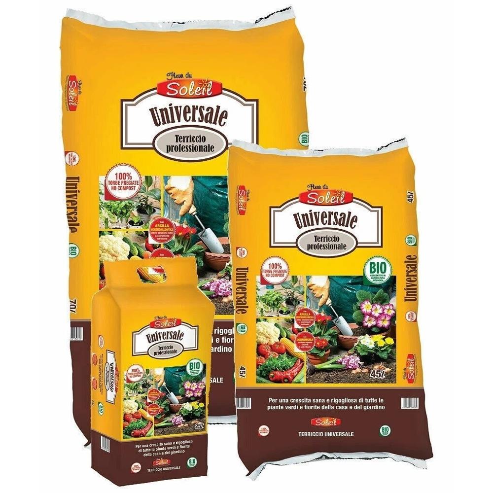 Terriccio universale per piante terra orto giardino bonsai rose agrumi bio 70 lt