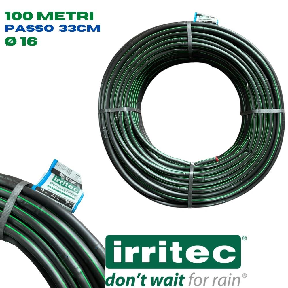 TUBO ALA GOCCIOLANTE IRRITEC 16 PASSO 33 IRRIGAZIONE A GOCCIA ORTO GIARDINO 100M