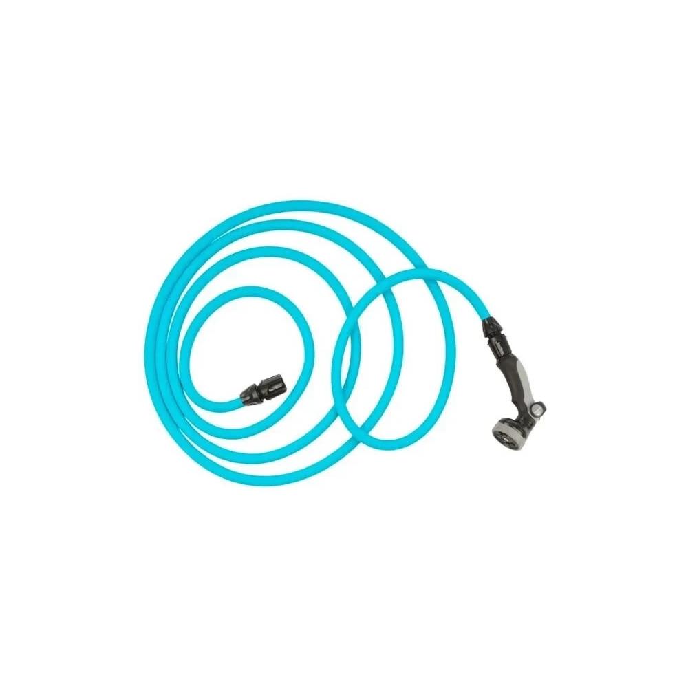 Tubo Da Giardino BLU Bamboo Estensibile Da 5mt A 15mt con raccordi e pistola