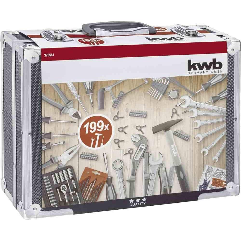 Valigetta metallica utensili 199 kit Kwb valigia portautensili pinza chiavi